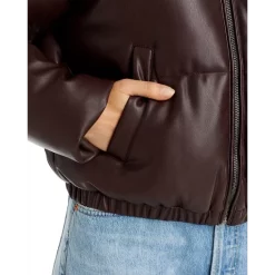 Promo 🔥 AQUA Faux Leather Puffer Jacket - 100% Exclusive Chocolate 😉 -AQUA Elegant shop unnamed file 101