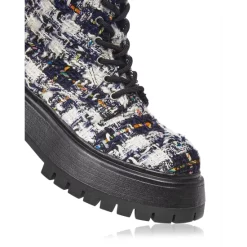 Best Pirce 🥰 AQUA Women's Sarge Platform Ankle Booties - 100% Exclusive Navy Tweed 🧨 -AQUA Elegant shop unnamed file 1038