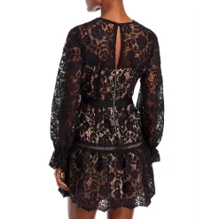 New ❤️ AQUA Crochet Lace Mini 💯 Dress - 100% Exclusive Black 🎁 -AQUA Elegant shop unnamed file 1041