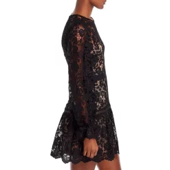 New ❤️ AQUA Crochet Lace Mini 💯 Dress - 100% Exclusive Black 🎁 -AQUA Elegant shop unnamed file 1042