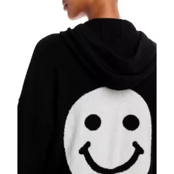 Wholesale 👏 AQUA Smiley Intarsia Cashmere Hoodie - 100% Exclusive Black 😍 -AQUA Elegant shop unnamed file 1050