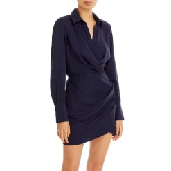 Wholesale ❤️ AQUA Collared Twist 😉 Dress - 100% Exclusive Black 😀