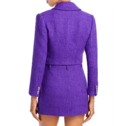 Outlet 🎉 AQUA Tweed Cropped Jacket - 100% Exclusive Purple ✨ -AQUA Elegant shop unnamed file 106