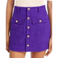 Wholesale ✔️ AQUA Tweed Mini 🥰 Skirt - 100% Exclusive Purple 🎉 -AQUA Elegant shop unnamed file 1064