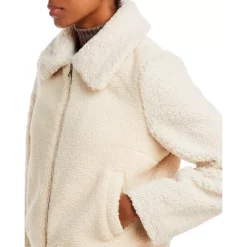 Discount ❤️ AQUA Faux Shearling Bomber Jacket - 100% Exclusive Ivory 💯 -AQUA Elegant shop unnamed file 1080