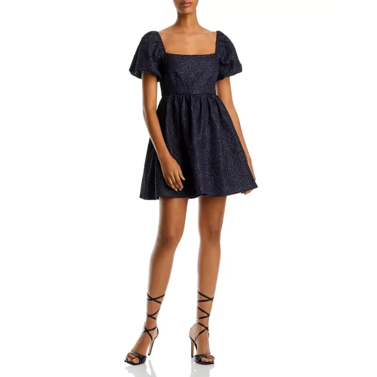 Best deal ๐งจ AQUA Floral Brocade Mini Dress - 100% Exclusive Navy ๐ 5 Best deal ๐งจ AQUA Floral Brocade Mini Dress - 100% Exclusive Navy ๐ - Image 5