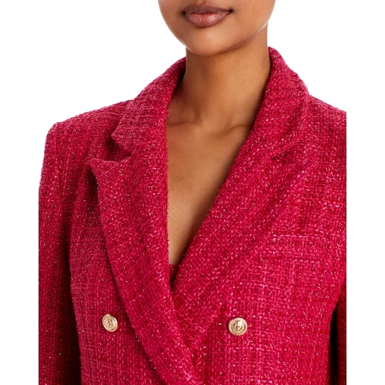 Hot Sale ❤️ AQUA Tweed Double Breasted Blazer - 100% Exclusive Lavender 😍 5 Hot Sale ❤️ AQUA Tweed Double Breasted Blazer - 100% Exclusive Lavender 😍 - Image 5