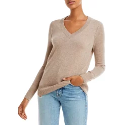 Top 10 🧨 AQUA V-Neck Cashmere Sweater - 100% Exclusive Hyacinth 🥰