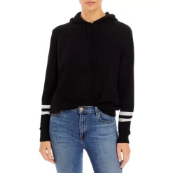 Flash Sale 🥰 AQUA Athletic Stripe Hoodie - 100% Exclusive Medium Gray/neon Pink ❤️