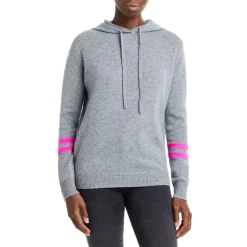 Flash Sale 🥰 AQUA Athletic Stripe Hoodie - 100% Exclusive Medium Gray/neon Pink ❤️ -AQUA Elegant shop unnamed file 1118