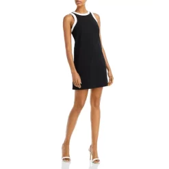 Best Sale ❤️ AQUA Contrast Trim Mini Dress - 100% Exclusive Black/white ✨ -AQUA Elegant shop unnamed file 1128