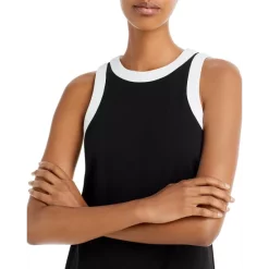 Best Sale ❤️ AQUA Contrast Trim Mini Dress - 100% Exclusive Black/white ✨ -AQUA Elegant shop unnamed file 1130