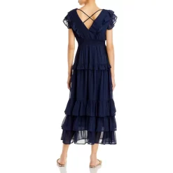 Brand new 🎁 AQUA Ruffled Floral Maxi Dress - 100% Exclusive Navy 🛒 -AQUA Elegant shop unnamed file 1134