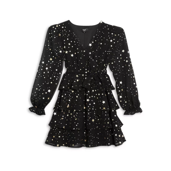 Discount โค๏ธ AQUA ๐ Girls' Long Sleeve Metallic Star Dress, Big Kid - 100% Exclusive Navy/gold ๐ 1 Discount โค๏ธ AQUA ๐ Girls' Long Sleeve Metallic Star Dress, Big Kid - 100% Exclusive Navy/gold ๐