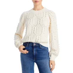 Flash Sale ✔️ AQUA Pearl Cable Knit Sweater- 100% Exclusive Ivory 😍