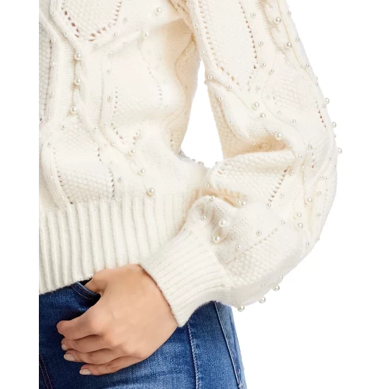 Flash Sale โ๏ธ AQUA Pearl Cable Knit Sweater- 100% Exclusive Ivory ๐ 6 Flash Sale โ๏ธ AQUA Pearl Cable Knit Sweater- 100% Exclusive Ivory ๐ - Image 6