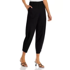 Best deal ๐ AQUA Cotton Barrel Leg Utility Pants Black ๐ฅฐ