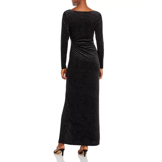 Wholesale โ๏ธ AQUA Velvet Cutout Maxi ๐ Dress - 100% Exclusive Black Velvet โญ 3 Wholesale โ๏ธ AQUA Velvet Cutout Maxi ๐ Dress - 100% Exclusive Black Velvet โญ - Image 3