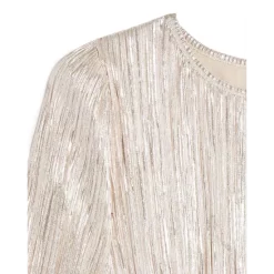 Coupon ✨ AQUA Girls' Metallic Plisse Long Sleeved Dress - Big Kid - 100% Exclusive Rose Foil 🔥 -AQUA Elegant shop unnamed file 1191