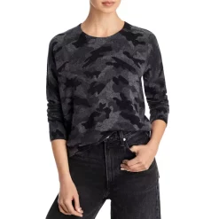 Wholesale 🔔 AQUA Camo Crewneck Cashmere Sweater - 100% Exclusive Black Combo ⌛