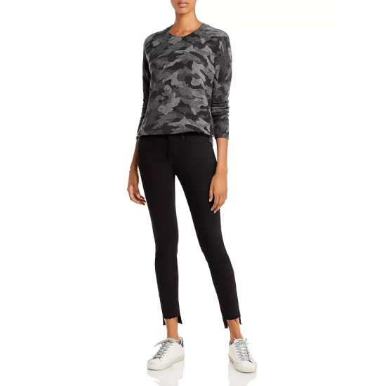 Wholesale ๐ AQUA Camo Crewneck Cashmere Sweater - 100% Exclusive Black Combo โ 2 Wholesale ๐ AQUA Camo Crewneck Cashmere Sweater - 100% Exclusive Black Combo โ - Image 2