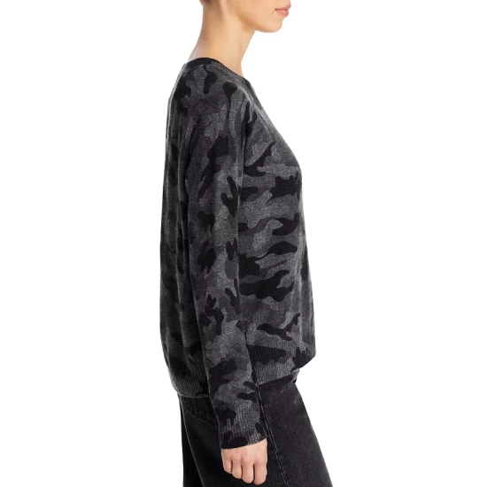 Wholesale ๐ AQUA Camo Crewneck Cashmere Sweater - 100% Exclusive Black Combo โ 6 Wholesale ๐ AQUA Camo Crewneck Cashmere Sweater - 100% Exclusive Black Combo โ - Image 6