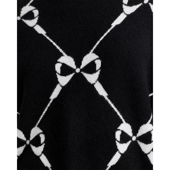 Best deal โ๏ธ AQUA Bow Intarsia Cashmere Sweater - 100% Exclusive Black/ivory ๐ฅ 6 Best deal โ๏ธ AQUA Bow Intarsia Cashmere Sweater - 100% Exclusive Black/ivory ๐ฅ - Image 6