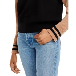Best Sale 🥰 AQUA Color Block Stripe Cashmere Sweater - 100% Exclusive Black/camel 😀 12 Best Sale 🥰 AQUA Color Block Stripe Cashmere Sweater - 100% Exclusive Black/camel 😀 -AQUA Elegant shop unnamed file 1221
