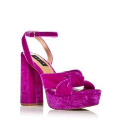 Hot Sale ✨ AQUA Women's Loryv Ankle Strap Platform High Heel Sandals - 100% Exclusive Magenta Velvet 🎁 -AQUA Elegant shop unnamed file 1231