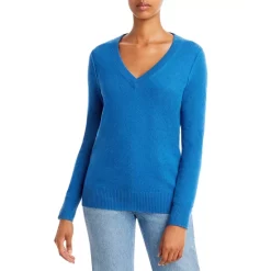 Top 10 🧨 AQUA V-Neck Cashmere Sweater - 100% Exclusive Hyacinth 🥰 -AQUA Elegant shop unnamed file 124