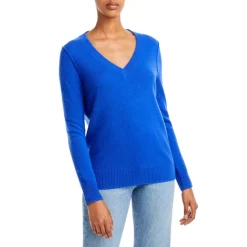 Top 10 🧨 AQUA V-Neck Cashmere Sweater - 100% Exclusive Hyacinth 🥰 -AQUA Elegant shop unnamed file 125