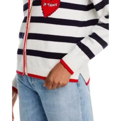 Discount ⌛ AQUA Stripe Grandfather Cardigan - 100% Exclusive Ivory/navy ✔️ -AQUA Elegant shop unnamed file 1266