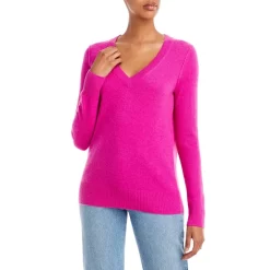 Top 10 🧨 AQUA V-Neck Cashmere Sweater - 100% Exclusive Hyacinth 🥰 -AQUA Elegant shop unnamed file 127