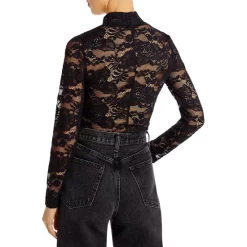 Brand new 🔥 AQUA Mock Neck Lace Top - 100% Exclusive Black ✨ -AQUA Elegant shop unnamed file 1271