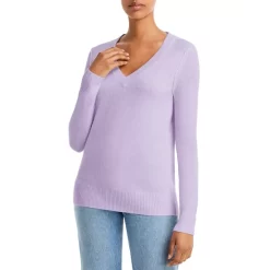 Top 10 🧨 AQUA V-Neck Cashmere Sweater - 100% Exclusive Hyacinth 🥰 -AQUA Elegant shop unnamed file 129