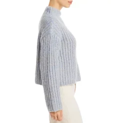 Promo ⌛ AQUA Ribbed Mock Turtleneck Sweater - 100% Exclusive Blue Twist ✨ -AQUA Elegant shop unnamed file 1294