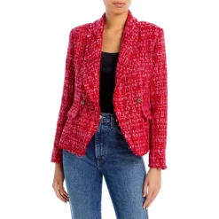 Best reviews of ❤️ AQUA Double Breasted Tweed Jacket - 100% Exclusive Pink 😉