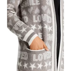 Cheapest 🛒 AQUA Loved Smile Intarsia Duster Cardigan - 100% Exclusive Light Gray 😉 -AQUA Elegant shop unnamed file 1302