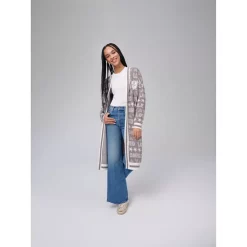 Cheapest 🛒 AQUA Loved Smile Intarsia Duster Cardigan - 100% Exclusive Light Gray 😉 -AQUA Elegant shop unnamed file 1304