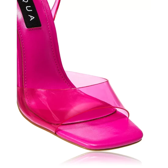 Outlet ⭐ AQUA Women's Glass Ankle Strap High Heel 😍 Sandals - 100% Exclusive Raspberry ✔️ 5 Outlet ⭐ AQUA Women's Glass Ankle Strap High Heel 😍 Sandals - 100% Exclusive Raspberry ✔️ - Image 5