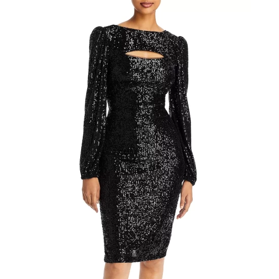 Deals 𧨠AQUA Sequined Keyhole Sheath π Dress - 100% Exclusive Black β¨ 1 Deals 𧨠AQUA Sequined Keyhole Sheath π Dress - 100% Exclusive Black β¨