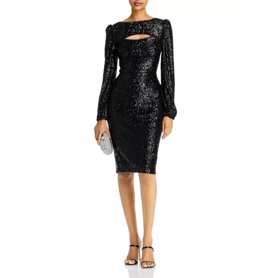 Deals 𧨠AQUA Sequined Keyhole Sheath π Dress - 100% Exclusive Black β¨ 4 Deals 𧨠AQUA Sequined Keyhole Sheath π Dress - 100% Exclusive Black β¨ - Image 4