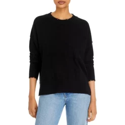 New 😍 AQUA Distressed Cashmere Sweater - 100% Exclusive Blue Ice ❤️