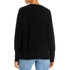 New 😍 AQUA Distressed Cashmere Sweater - 100% Exclusive Blue Ice ❤️ -AQUA Elegant shop unnamed file 1327