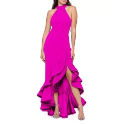 AQUA Elegant shop 37 Cheap ๐ฅ AQUA Racerback Ruffle Hem Gown - 100% Exclusive Fushia โ๏ธ