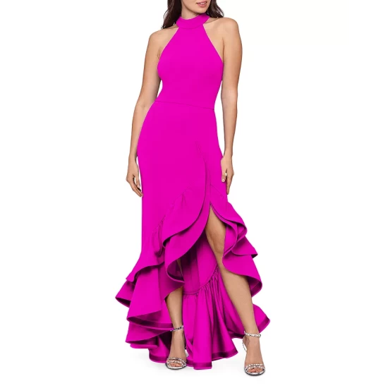 Cheap ๐ฅ AQUA Racerback Ruffle Hem Gown - 100% Exclusive Fushia โ๏ธ 1 Cheap ๐ฅ AQUA Racerback Ruffle Hem Gown - 100% Exclusive Fushia โ๏ธ