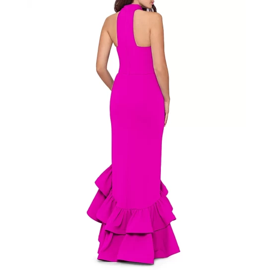 Cheap ๐ฅ AQUA Racerback Ruffle Hem Gown - 100% Exclusive Fushia โ๏ธ 2 Cheap ๐ฅ AQUA Racerback Ruffle Hem Gown - 100% Exclusive Fushia โ๏ธ - Image 2