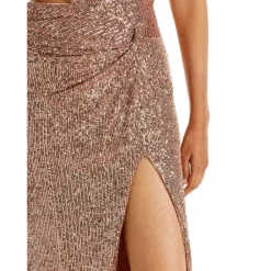 Cheap ⭐ AQUA Embellished One Shoulder 🎉 Dress - 100% Exclusive Rose Gold ❤️ -AQUA Elegant shop unnamed file 1363