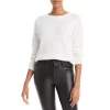 Budget 👏 AQUA Imitation Pearl Shoulder Crewneck Sweater - 100% Exclusive Ivory ⌛