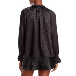 Cheapest 🛒 AQUA Tonal Animal Print Jacquard Top - 100% Exclusive Black 👍 -AQUA Elegant shop unnamed file 1372